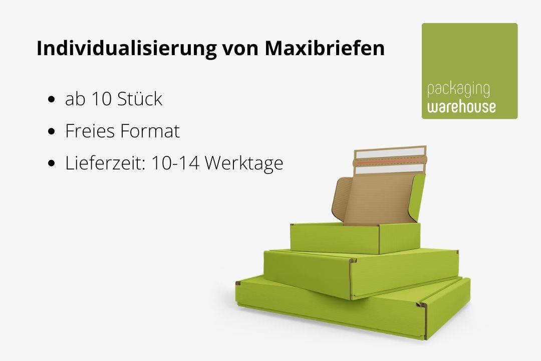 Maxibrief individuell aus Wellpappe oder Vollpappe