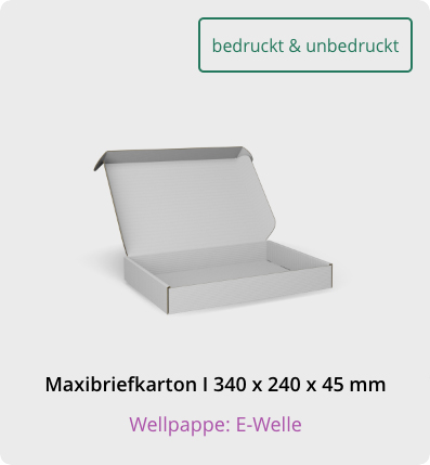 Maxibriefkarton 340 x 240 x 45mm