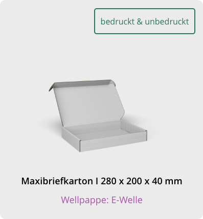 Maxibriefkarton 280 x 200 x 40 mm