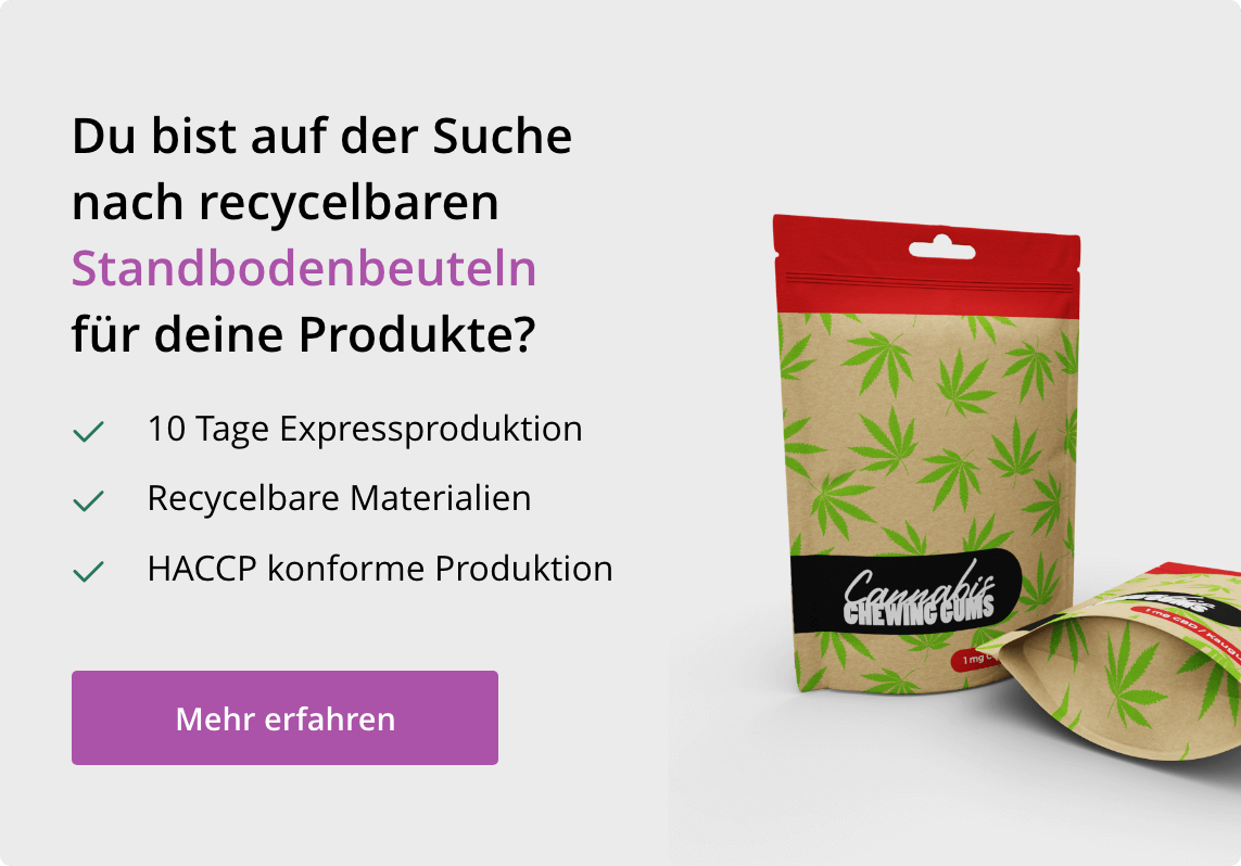 Recycelbare Standbodenbeutel für die Umweltkennzeichnung