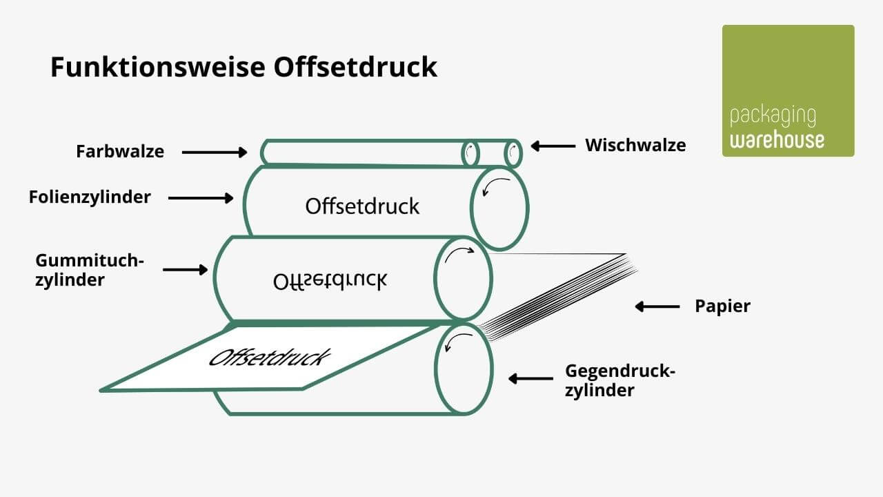 Infografik Funktionsweise Offsetdruck