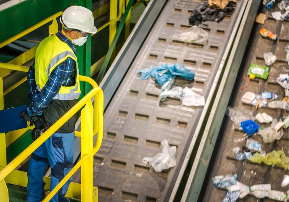 Recycling von Abfällen aus der Wertstofftonne