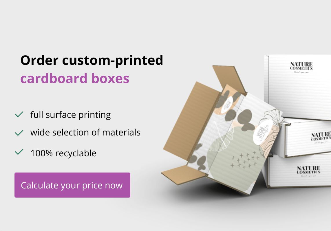 Custom-printed cardboard boxes
