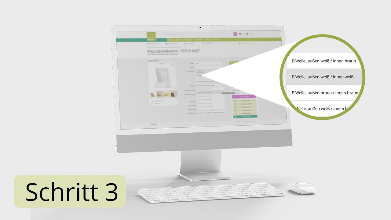 Infografik: Bestellprozess Schritt 3 Versandkarton